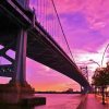 Benjamin Franklin Bridge Sunset paint by numbers