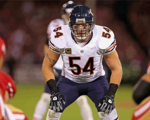 Brian Urlacher Linebacker paint by number