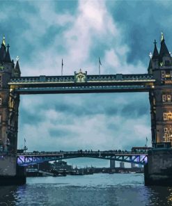 Bridge And Grey Sky paint by number