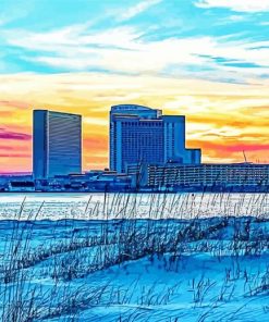 Brigantine NJ Beach paint by numbers