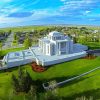 Cardston Alberta Temple paint by numbers