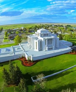 Cardston Alberta Temple paint by numbers