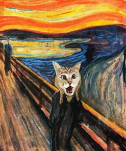 Cat Screaming Art paint by number