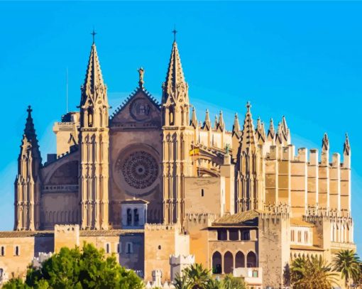 Cathedral Basilca De Santa Maria De Mallorca Paint by number