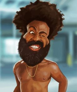 Childish Gambino Caricature paint by numbers