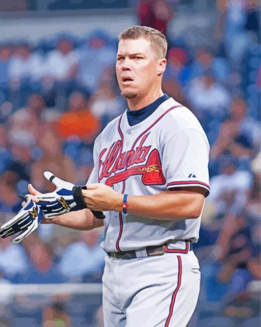 Chipper Jones In San Diego paint by numbers