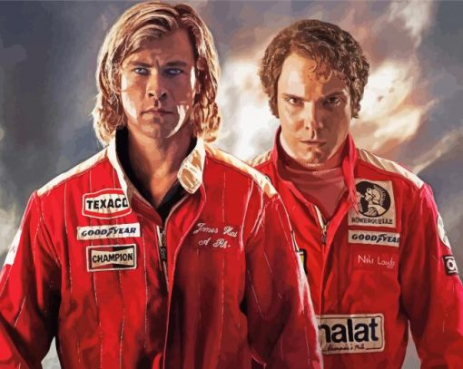 Chris Hemsworth James Hunt paint by numbers