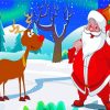 Christmas Rudolph The Red Nosed Reindeer paint by numbers