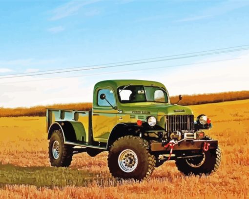 Classic Old Dodge Power Wagon paint by numbers