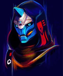 Colorful Cayde paint by numbers