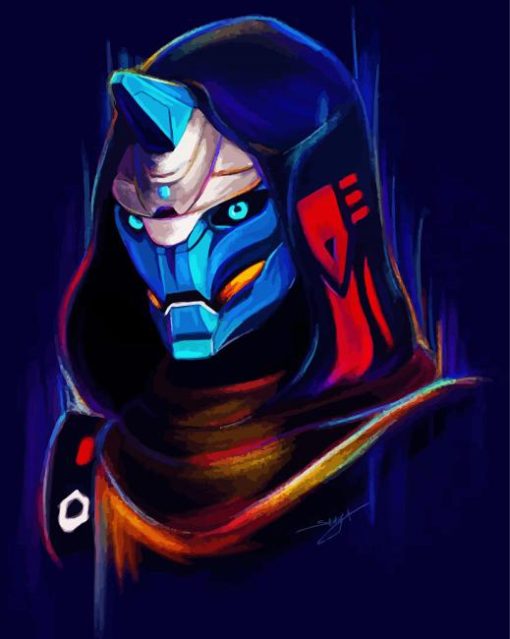 Colorful Cayde paint by numbers