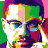 Colorful Malcolm X paint by number