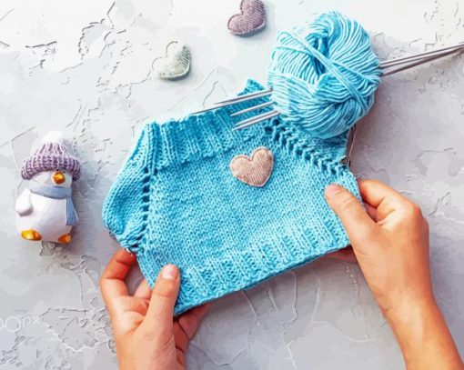 Crocheting Baby Clothes paint by numbers