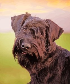 Cute Giant Schnauzer paint by numbers