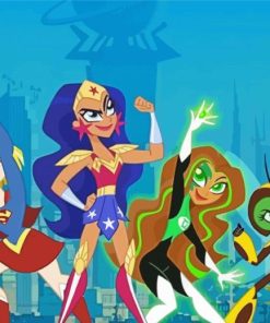 DC Super Hero Girls Characters paint by numbers