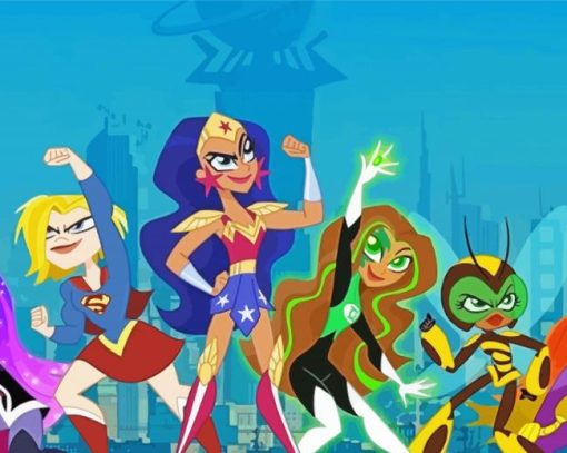 DC Super Hero Girls Characters paint by numbers