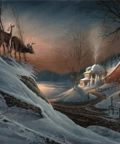 Deer Crossing By Terry Redlin paint by numbers