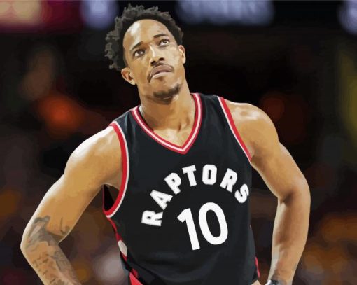 Demar Derozan Player paint by numbers