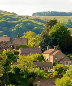 Derbyshire Village paint by numbers