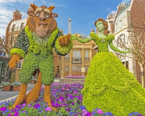 Disney Garden Flower Show paint by numbers