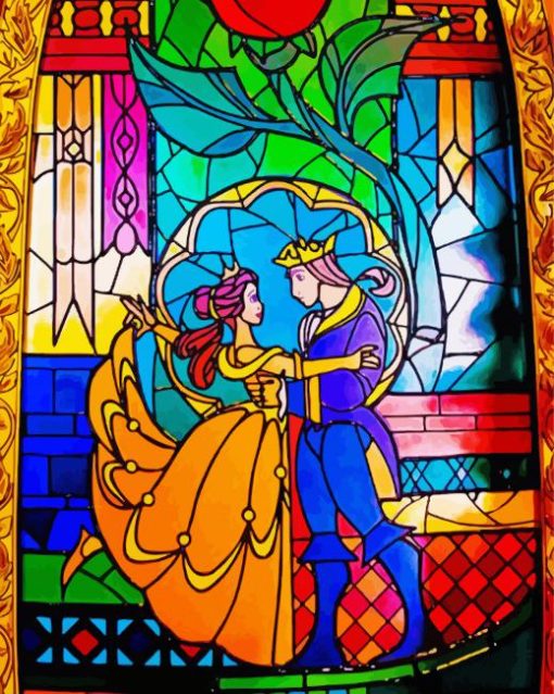 Disney Stained Glass paint by number