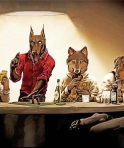 Dogs Poker Animals paint by numbers