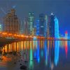 Doha City At Night paint by numbers