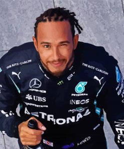 Driver Lewis Hamilton paint by numbers