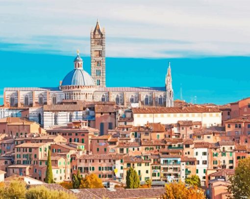 Duomo Di Siena Italy paint by number