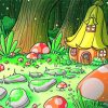 Fairy Houses In Forest paint by numbers