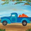 Fall With Blue Truck paint by number