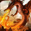 Fire Breathing Dragon Art paint by numbers