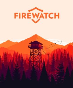 Firewatch Game Poster Art paint by numbers