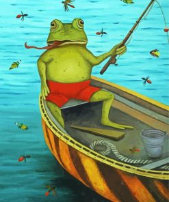 Fly Fishing Frog paint by number