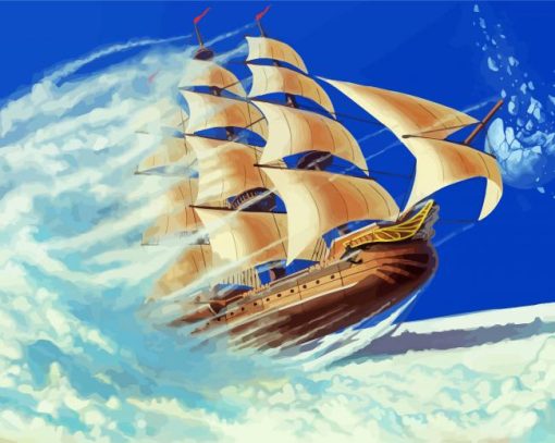 Flying Cloud Ship paint by number