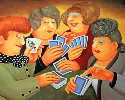 Full House By Beryl Cook paint by numbers
