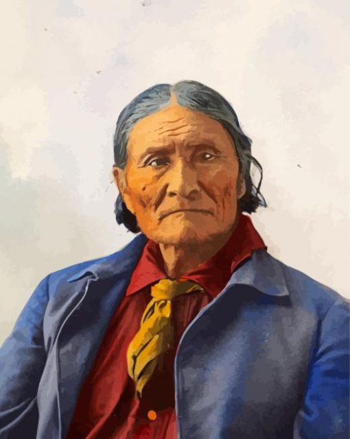 Geronimo Indian Chief paint by numbers