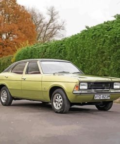 Green Ford Cortina paint by number