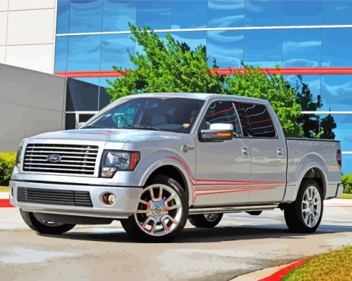 Grey Harley Davidson Truck paint by numbers