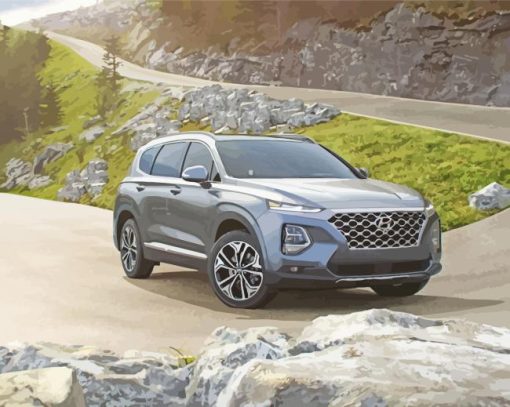 Grey Hyundai Santa Fe Car paint by number