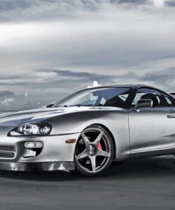 Grey Supra MK4 paint by numbers