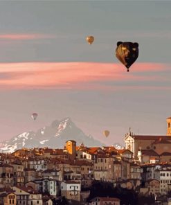 Hot Air Balloons In Mondovi paint by numbers