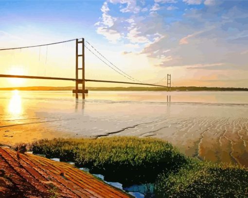 Hull Humber Bridge paint by numbers