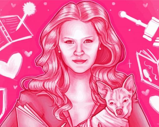 Illustration Legally Blonde paint by number