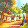 Indian Village paint by numbers