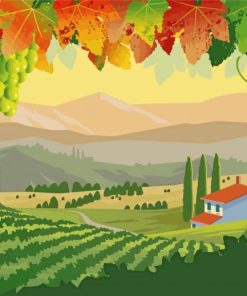 Italy Vineyard Art paint by numbers