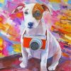 Jack Russell Terrier With Camera Art paint by numbers