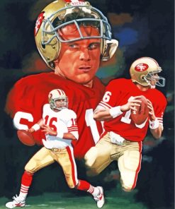 Joe Montana Player Art paint by numbers