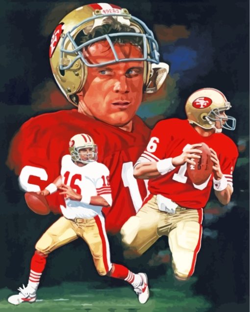 Joe Montana Player Art paint by numbers