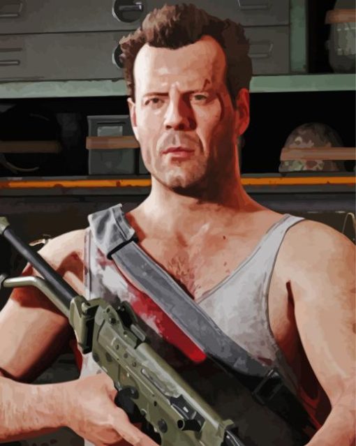 John McClane Video Game paint by number